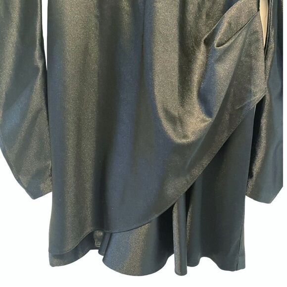 NWOT ROTATE BIRGER CHRISTENSEN No. 24 Satin Mini Black Dress In Size US6 - Picture 6 of 12